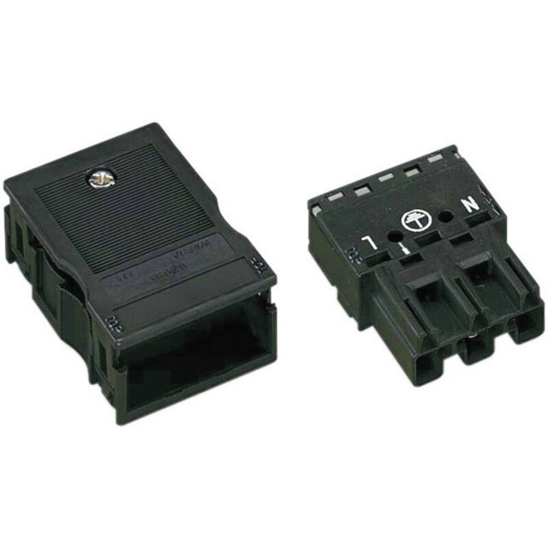 Serieller Stromanschluss (netzwerkanschluss) Winsta Midi 770-113/k010-165, Stecker, Gerade. Polzahl: 2 + Pe. 25 A, Schwarz. 1 Stück D10727