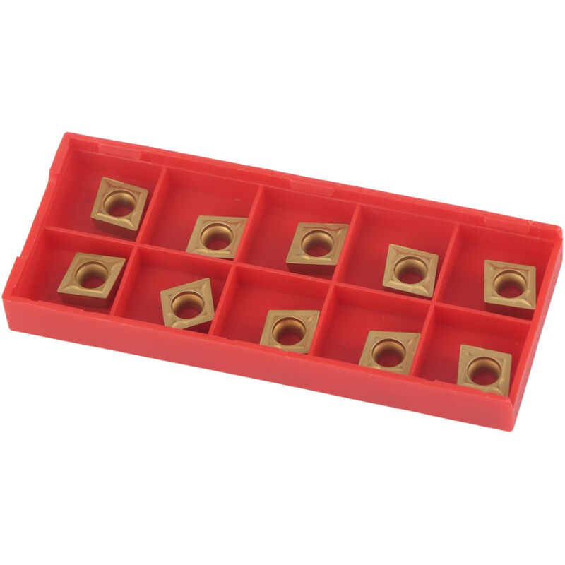 Gistuch 10-teiliges Set Hartmetall-dreheinsätze Für Cnc-rotationsfräser, Diamantform, Ccmt09t304 Ccmt32.5, Dreh- Und Gewindewerkzeug Für Stahl, Für Dreh- Und Fräsmaschinen