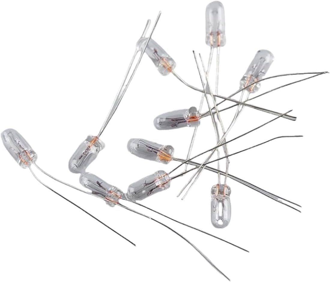 10/20/30/50 Stück Mini-kontrollbirne 3 Mm/4 Mm/5 Mm Glühlampe Glühfaden Reisbirne 1,5 V 2 V 3 V 6 V 9 V 12 V 24 V (3 Mm 1,5 V, 10 Stück)