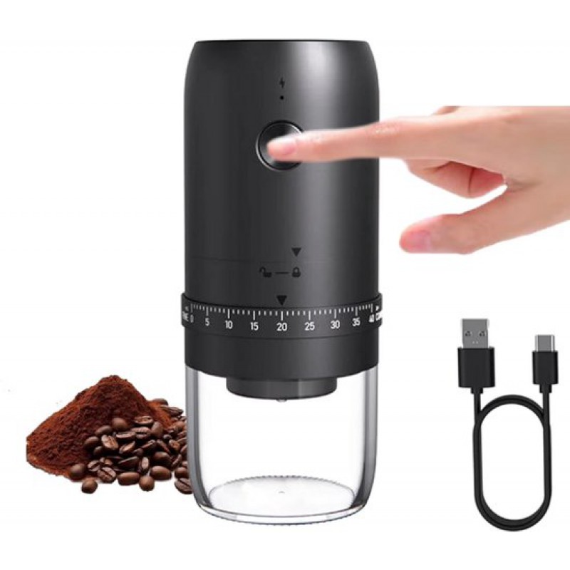 Kaffeemühle Mit Keramik-kegelmahlwerk – 40 Mahlgradeinstellungen – Kaffeemühle – Getreidemühle – Gewürzmühle – Usb-aufladbar – Ideal Für Reisen, Camping Und Büro – 20