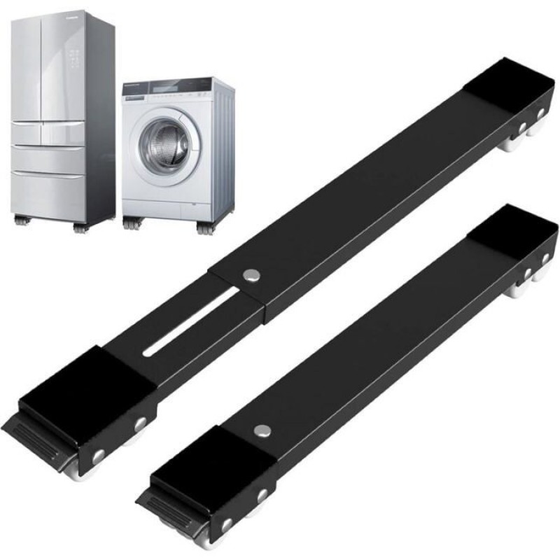 Verstellbarer Fahrgestell – Waschmaschine – Trockner – Kühlschrank – Tragkraft 300 Kg – Schwarz