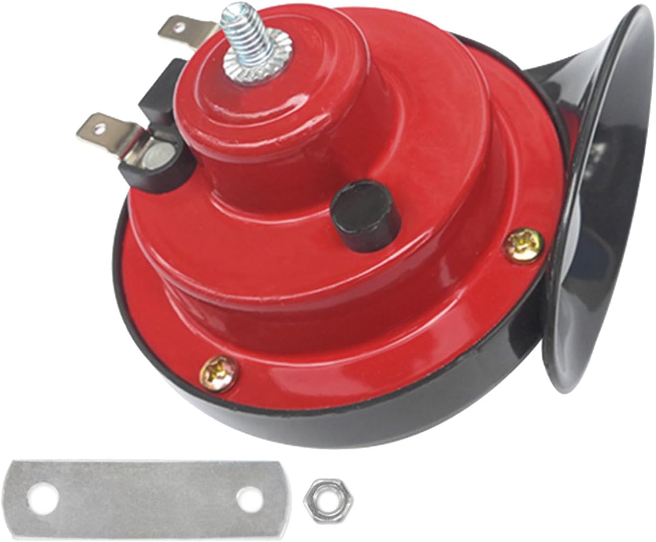12v Klaxons De Corne D'Escargot Klaxon Voiture Snail Air Horn 115 Db Wasserdicht Für Voiture Camion Moto Et Bateau (rouge)