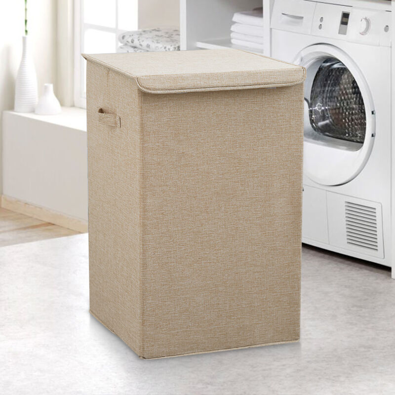 67. Heben Sie Den Wäschekorb An. Großer, Eleganter Wäschekorb Von Carmdering Mit Deckel Und Griff Faltbar Geeignet Zur Aufbewahrung Im Schlafzimmer (beige).