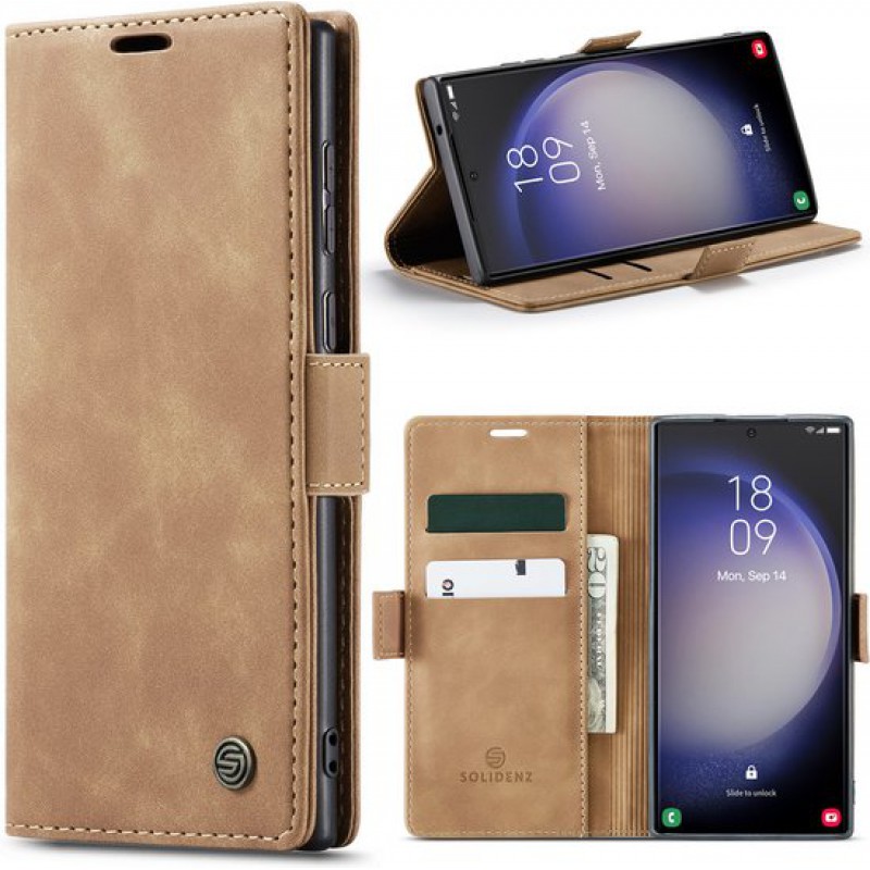Hülle Für Samsung Galaxy S23 Ultra – Urban Book – Braun