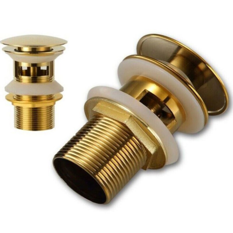 Nosheir Universal-klick-klack-spülbeckenablauf - Goldfarben, Pop-up, Verstopfungsfrei