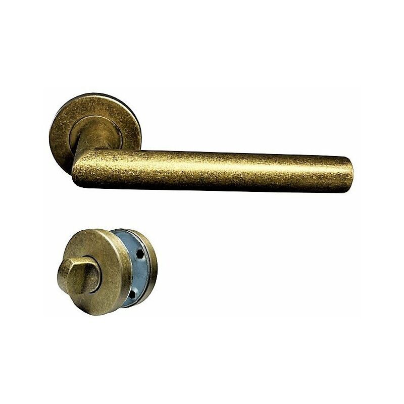 Paar Griffe Aus Edelstahl 304 In „antique Gold“ An Rosetten + 1 Paar Rosetten Für Mehr Privatsphäre