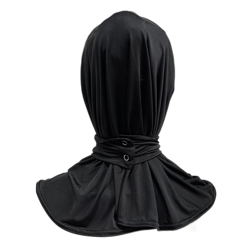 Chiffonschal Für Damen, Farbenfroher Schal, Elastischer Muslimischer Schal, Atmungsaktiver Sonnenhut Für Den Sommer, Warme Kapuze Für Den Winter