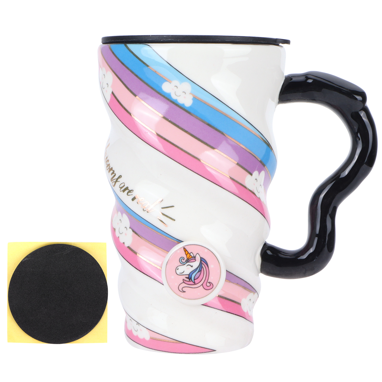 Originaler, Großvolumiger Becher Mit Deckel, Keramikbecher Für Das Büro, Geeignet Für Kaffee, Wein Und Tee – Typ B