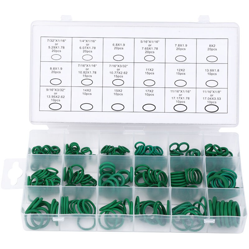 Jeffergarden 270-teiliges Set Hochtemperaturbeständiger O-ringe Buna N Gummibuchsen-sortiment