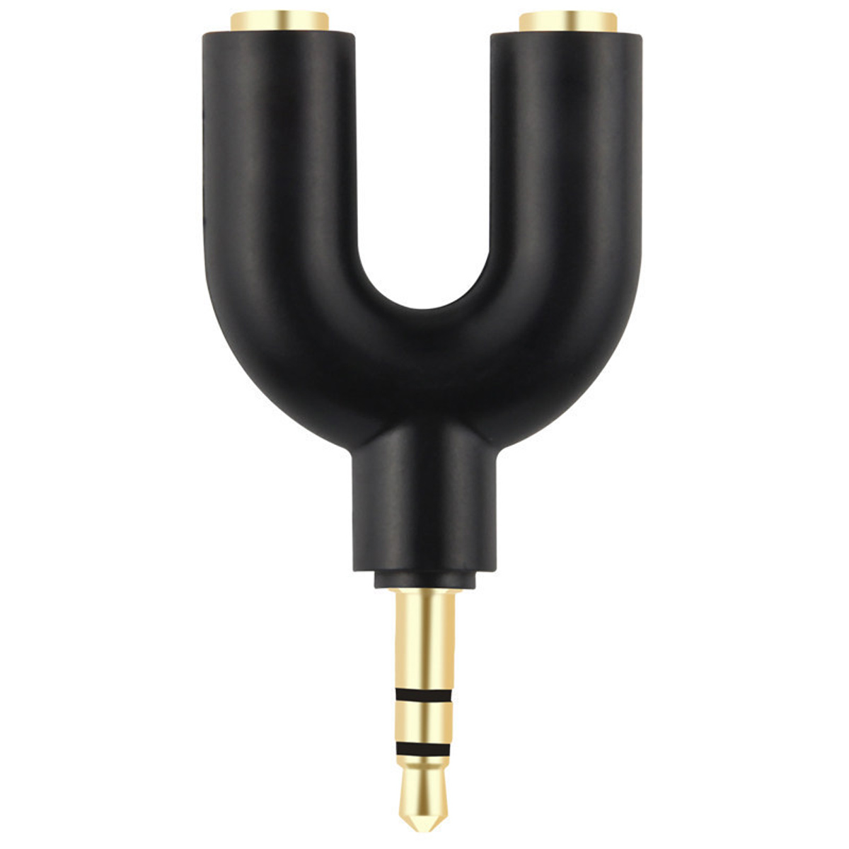 Kopfhörer-audio-splitter-adapter: 3,5 Mm U-förmiger Mini-klinkenstecker (männlich) Auf 2 Klinkenbuchsen (weiblich).