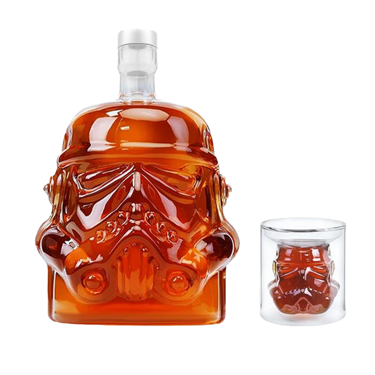 Whiskykaraffe Mit 2 Gläsern, Transparente Und Kreative Karaffe Für Brandy, Scotch, Bourbon, Wodka, Spirituosen - Weihnachtsgeschenk Für Männer, Väter, Ehemänner, Freunde