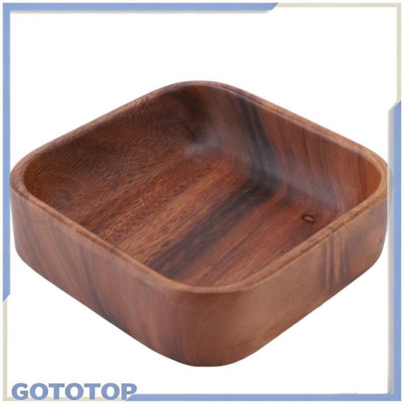 Trockenobstbox, Trockenobstbox Aus Walnussholz, Serviertablett, Dekotablett, Quadratisch, 5,8 Cm (2,3 Zoll)