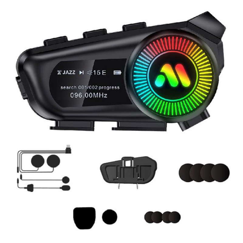Motorrad-intercom 8 X 5 X 1,5 Cm Bt6.0 1150 Mah Automatische Anrufannahme Stereo-audio Geräuschunterdrückung Bluetooth-kopfhörer