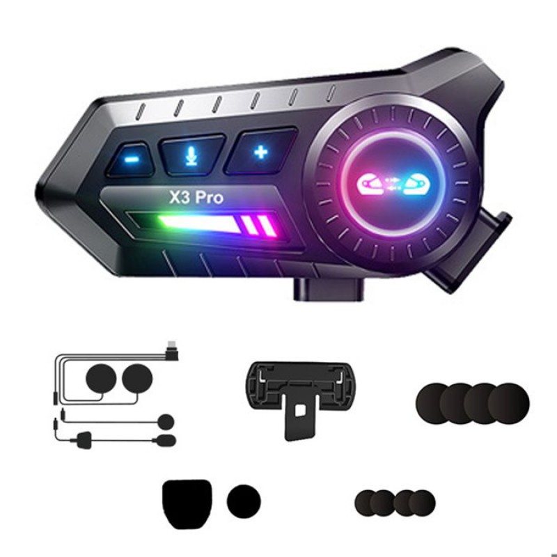 Motorrad-intercom 8x4,5x1,4 Cm Bt6.0 1000 Mah Drahtlose Kommunikation Stereo-audio Verbindung Von Zwei Motorrädern Bluetooth-kopfhörer