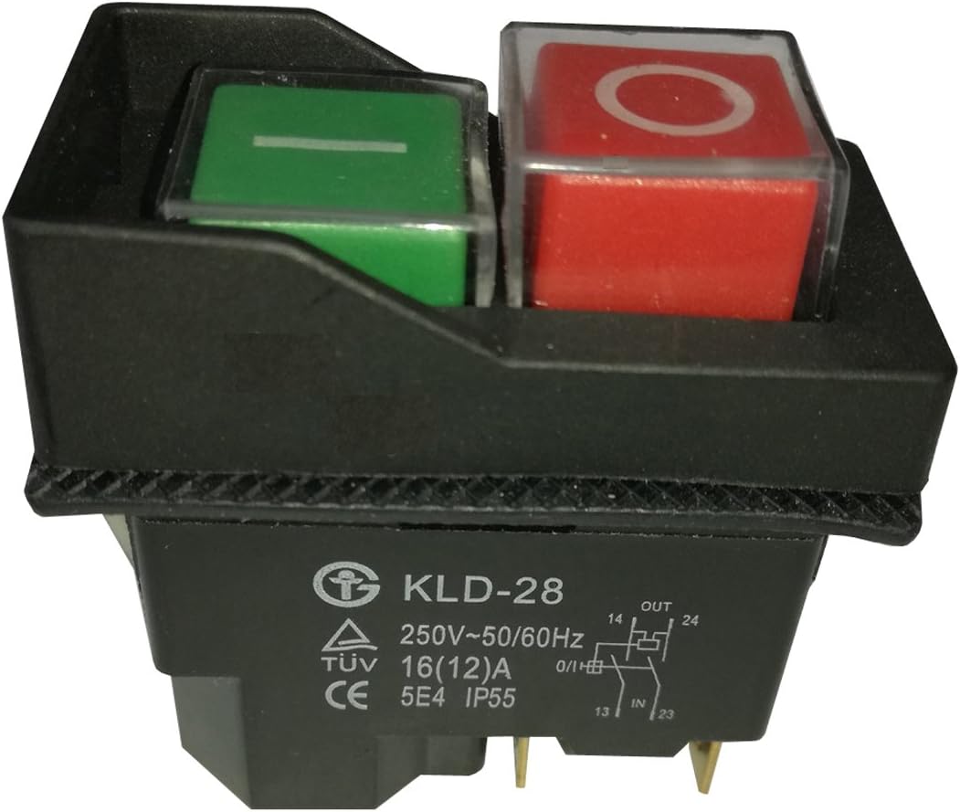 Druckknopf-ein-/ausschalter, Netzschalter, 4-poliger 250-v-wasserdichter, Explosionsgeschützter Magnet-druckknopfschalter Für Schneidemaschinen, Magnetstarter, Elektrische Schalter