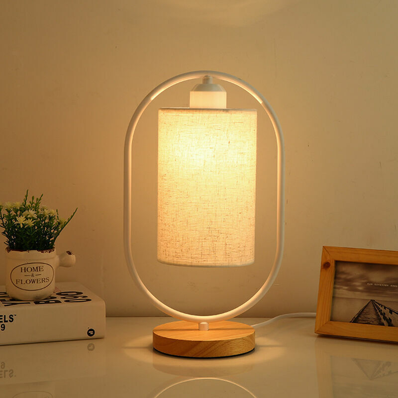 Carmdering Led-nachttischlampe, Schlafzimmerlampe Mit Modernem Stofflampenschirm, Elegantem Design, Geeignet Für Schlafzimmer, Wohnzimmer, Esszimmer, Büro (5w Led-leuchtmittel).