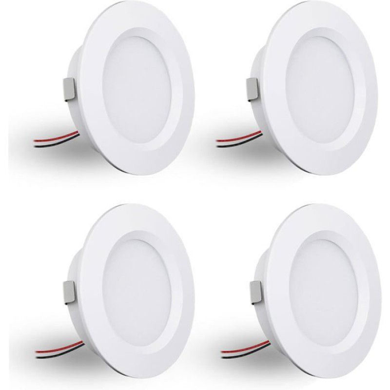 12-v-led-einbaustrahler – 4er-pack – Extra Flach (14 Mm) – Dimmbar, Schutzart Ip44 – Badezimmer, Wohnmobil – Homemade Accessors