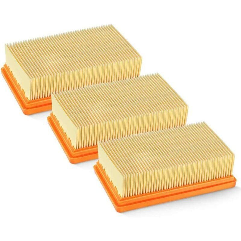 3er-set Ersatz-flachfilter Für Kärcher Staubsauger, Flachfilter, Staubsaugerfilter, Mv4, Mv5, Mv6, Wd4, Wd5, Wd6, Wd4p, Wd5p, Wd6p, Nass-/trockensauger – Ersetzt 2863-005.0