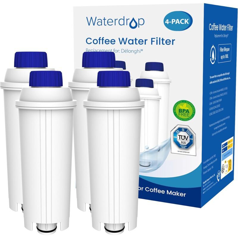 Waterdrop Dlsc002 Kaffeefilter, Kompatibel Mit Delonghi Dlsc002 – 4er-pack