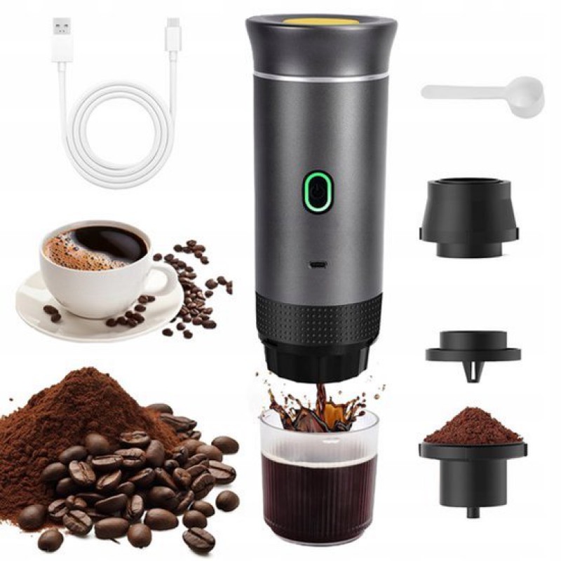 Kabellose 60-ml-kapselkaffeemaschine – 3-in-1 – 7500-mah-akku – 15 Bar Druck – Automatische Aufheizung – Ideal Für Camping, Auto Und Reisen – Einfache Bedienung Und Reinigung