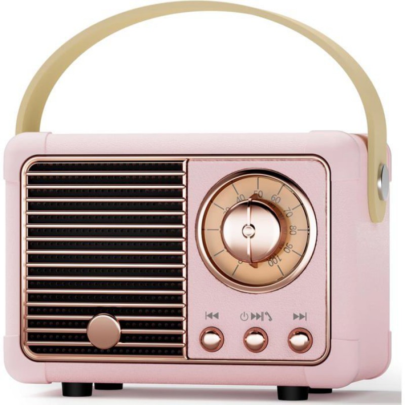 Tragbarer Vintage-bluetooth-lautsprecher, Bluetooth 5.0, 3-watt-stereo-sound, Tiefer Bass, Retro-design