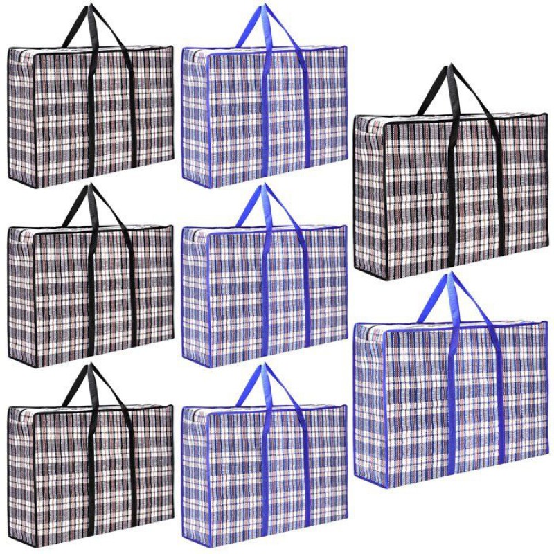 8-teiliges Umzugstaschen-set (78 X 55 X 20 Cm), Große Xxl-aufbewahrungstaschen Aus Gewebtem Canvas, Schutzhüllen Für Kleidung, Mäntel Und Bettdecken