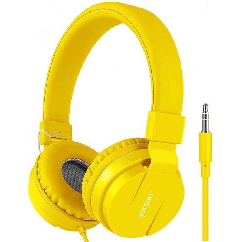 Ipad-kopfhörer Für Kinder – Verstellbare Kinderkopfhörer – Lautstärkebegrenzer – Gelb