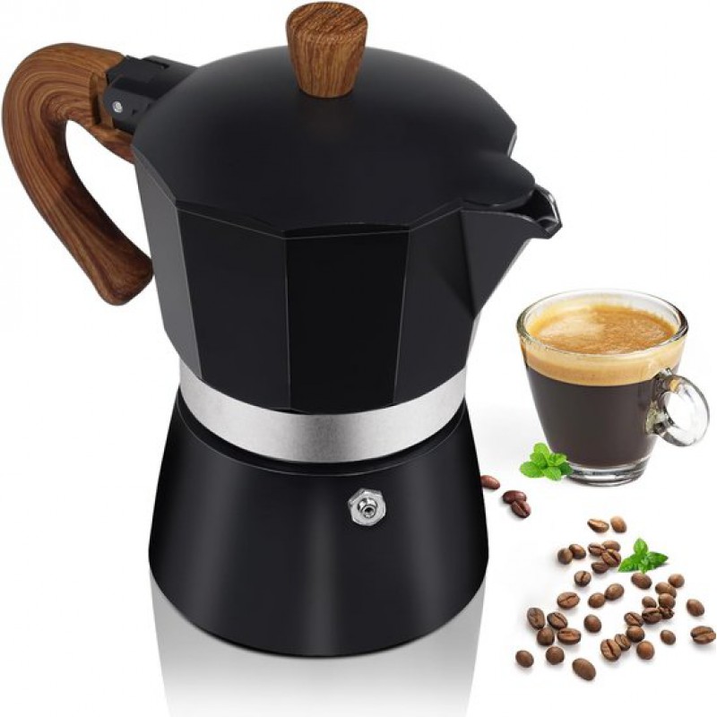 Mokkakanne Aus Aluminium Für 3 Tassen – Klassische Italienische Espressokanne Für Den Herd – Geeignet Für Die Zubereitung Von Italienischem Und Kubanischem Kaffee – Für Zuhause Und Camping –