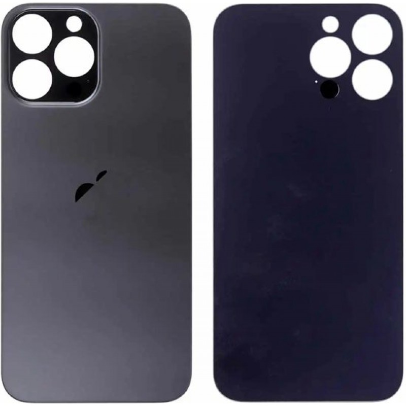 Glasrückseite Für Iphone 13 Pro Max Mit Logo Glasrückseite Glashülle Große Aussparung Graphit Grau Graphit Ersatzteil Apple-teile