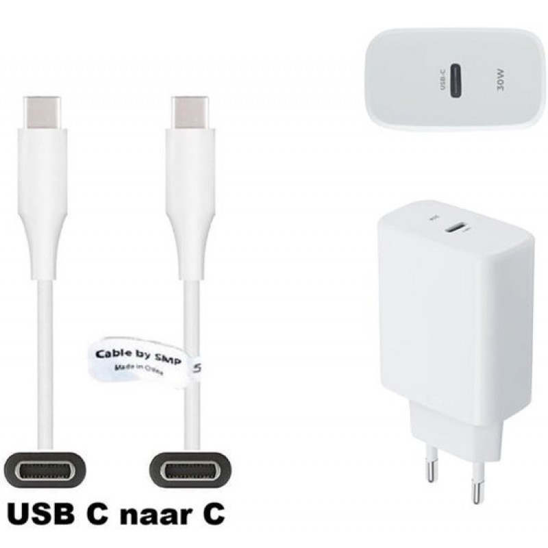 30-w-ultraschnellladegerät. Ladegerät Mit Robustem 2 M Langem Usb-c-zu-usb-c-kabel. Universeller Pd-ladeadapter, Kompatibel Mit Folgenden Apple-geräten: Iphone 16 Pro Max, Iphone 16e, Ipad 9.