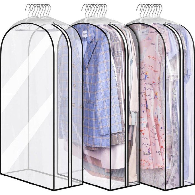 Kleidersäcke – 3er-set – 100 X 60 X 25 Cm – Kleidersäcke Mit Reißverschluss – Staubdicht – Aufbewahrungstasche Für Kleidung