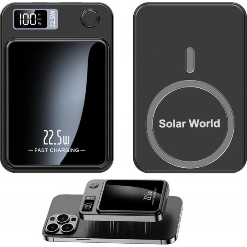 5000 Mah Powerbank Mit Magsafe 15w-ladefunktion – Kompaktes Design – Magnetische Befestigung – Kompatibel Mit Iphone 12/13/14/15/16/17 – Kabellose Powerbank