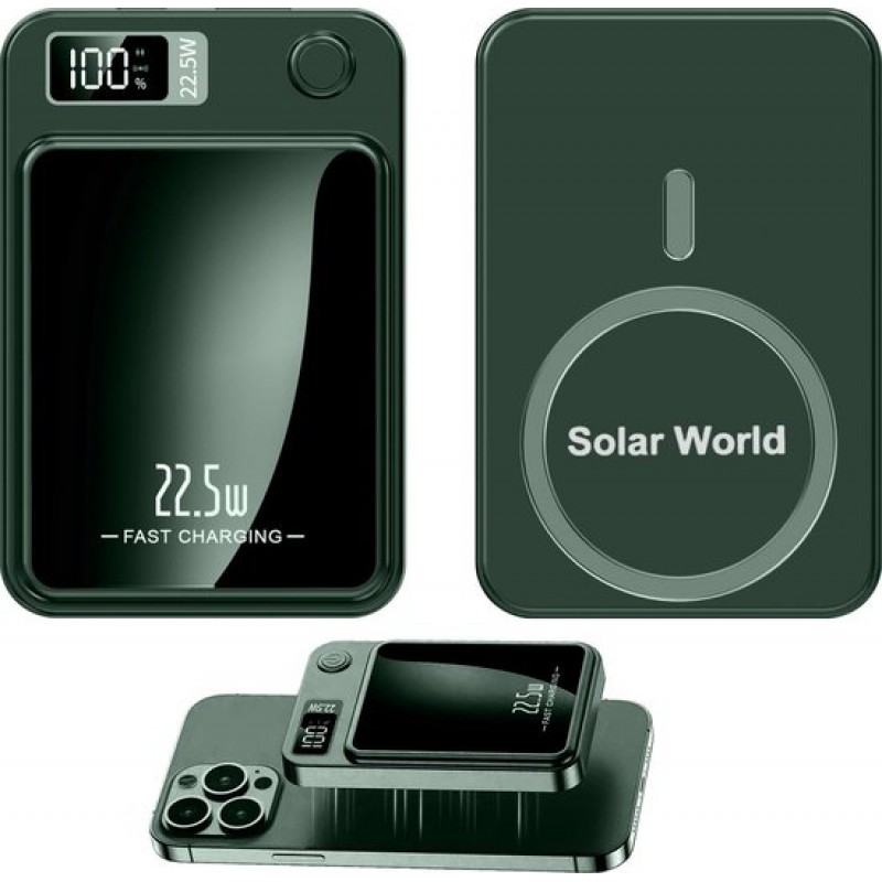 Externer Akku Mit 10.000 Mah Und Magsafe 15 W – Kompaktes Design – Magnetisch – Kompatibel Mit Iphone 12/13/14/15/16/17 – Kabelloser Externer Akku