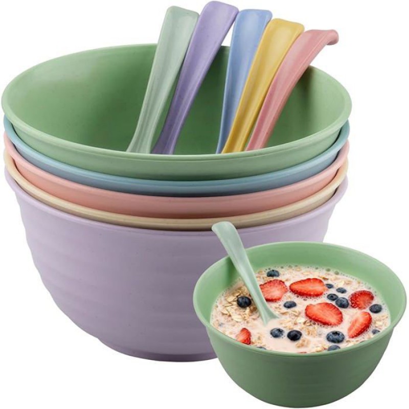 10-teiliges Set Unzerbrechlicher Müslischalen, Suppenschalen Und Salatschalen Für Suppen, Congee, Salate, Nudeln, Reis Und Salate