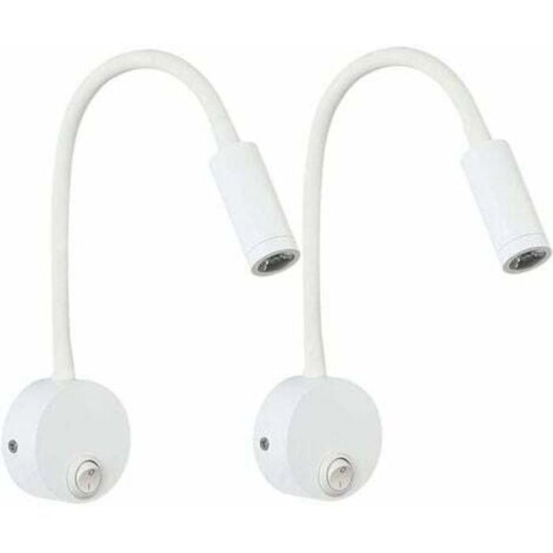 Leselampe – Schwanenhals (2er-set) – 3-w-led – 360° Drehbar – Ø 65 Mm Sockel Mit Schalter