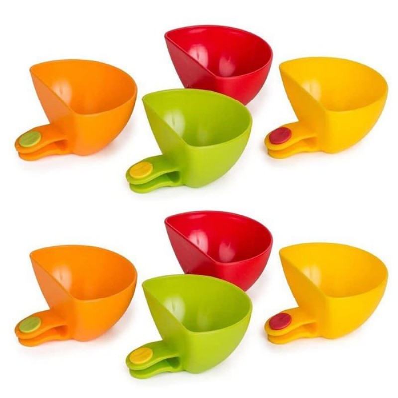 Set Mit 8 Cliphaltern, Saucen-/salz-/gewürzbehälter