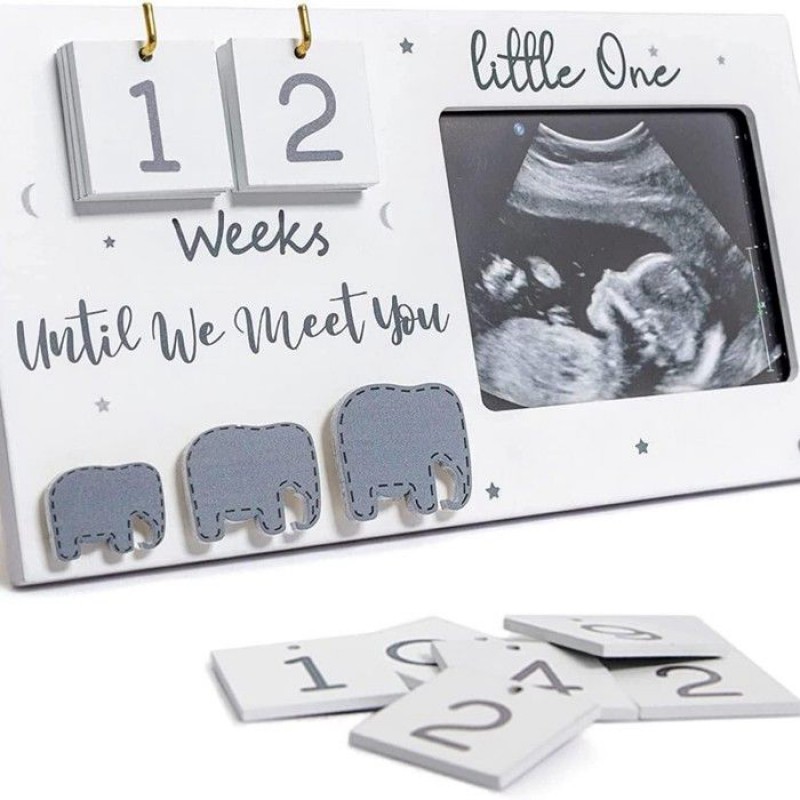 Ultraschall-fotorahmen Mit Babywochen-countdown – Schwangerschaftsgeschenk Für Werdende Eltern, Großeltern Oder Werdende Mütter