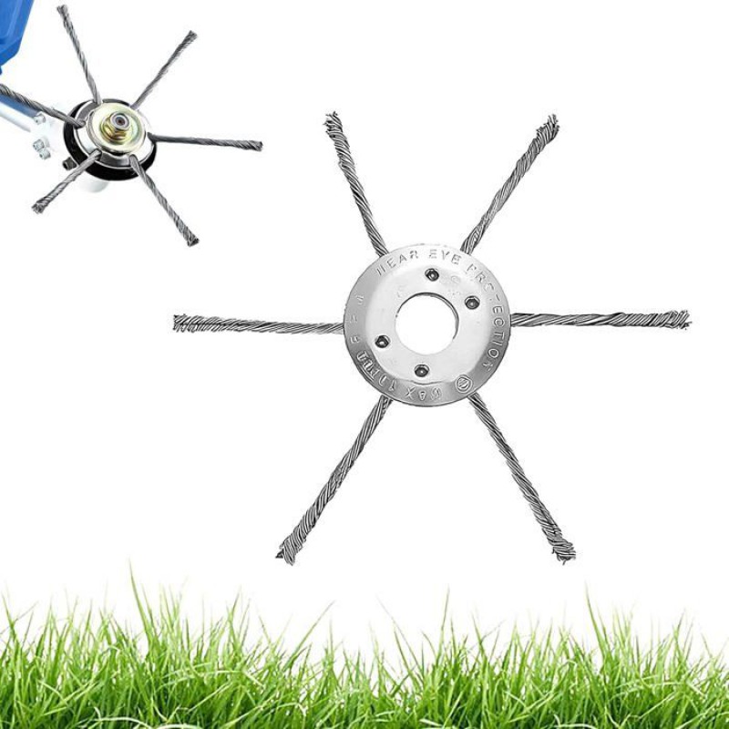 Stahldraht Für Freischneider, 180 Mm Unkrautbürste Für Kantentrimmer, Zubehör (6 Köpfe)