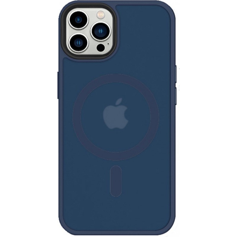 Hülle Für Iphone 14 Pro, Matt Transparent Dunkelblau, Kompatibel Mit Magsafe