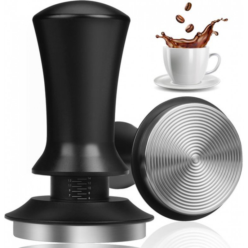 53-mm-espressotamper: Verstellbarer, Manueller Tamper Für 53-, 3- Und 54-mm-siebträger – Federbelastet – Set Kalibrierter Tamper Für Konstanten Druck – Tamperzubehör – Ideales Geschenk Für