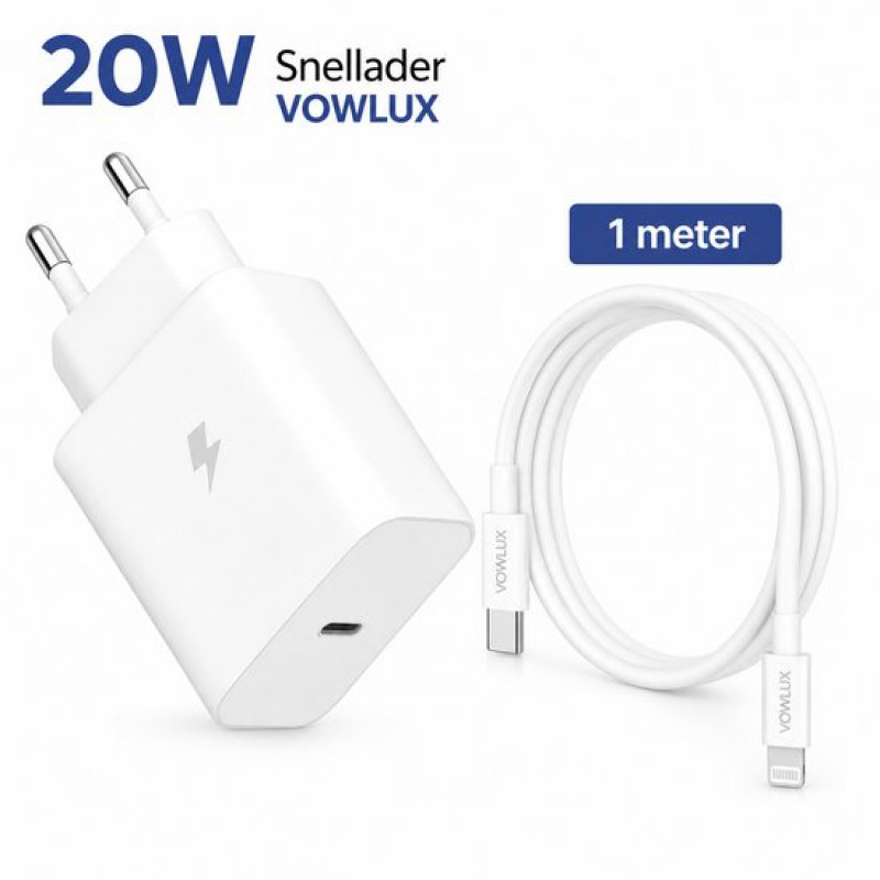 20-w-usb-c-schnellladeadapter + 1 Meter Usb-c-auf-lightning-kabel – Schnelllade-set Kompatibel Mit Ipad/iphone X, Xr, Xs, 11, 12, 13, 14, Pro Max, Plus Und Mini