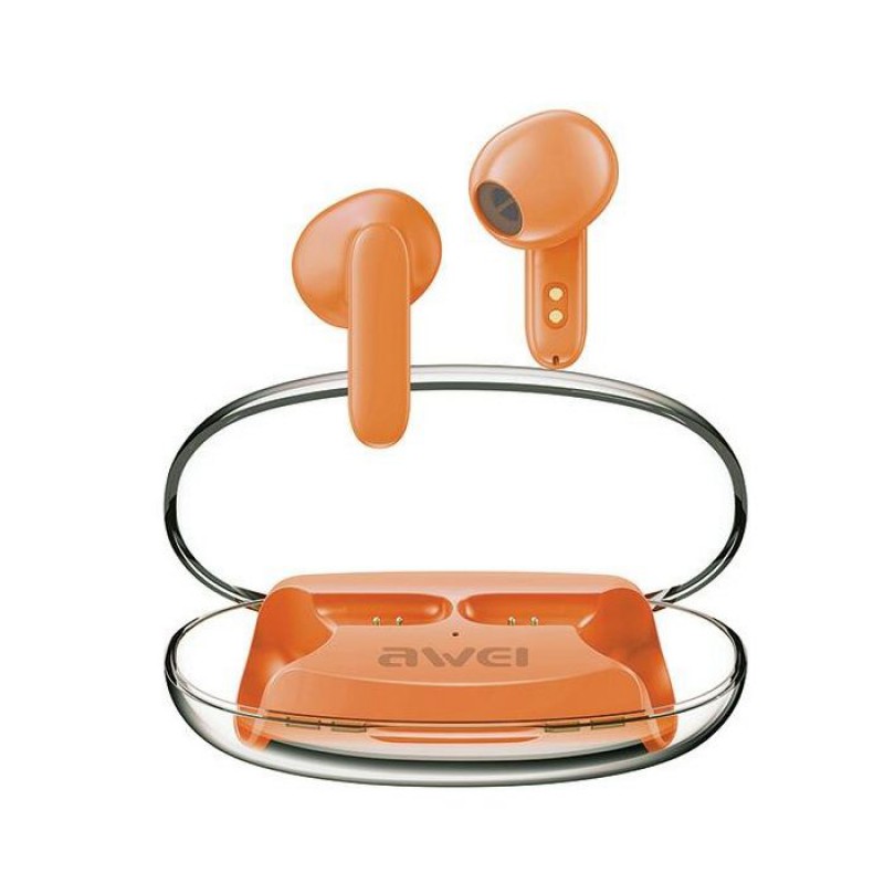 Tws Bluetooth-kopfhörer - T85 - Bluetooth 5.3 - Enc - Orange Dockingstation