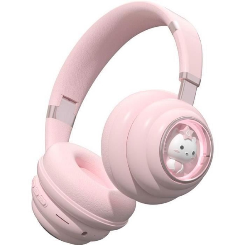 Bluetooth-kopfhörer Für Kinder Mit Rgb-beleuchtung – Faltbar, Geräuschunterdrückung, Pink