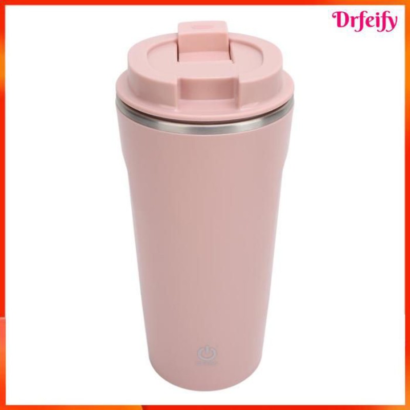 Selbstumrührender Kaffeebecher – Automatischer Rührbecher – Wiederaufladbarer 300-mah-akku – 400 Ml – Rosa