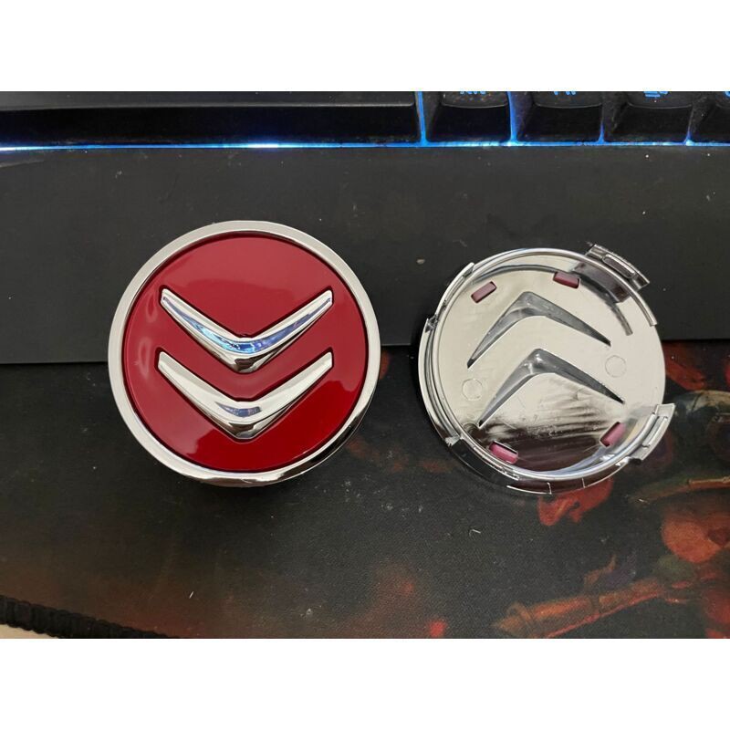 4 Stück 60-mm-radnabenkappen Für Citroën C1, C2, C3, C4, Picasso, Aircross, Elysee, Wasserdicht Und Staubdicht, Felgenschutz, Rot