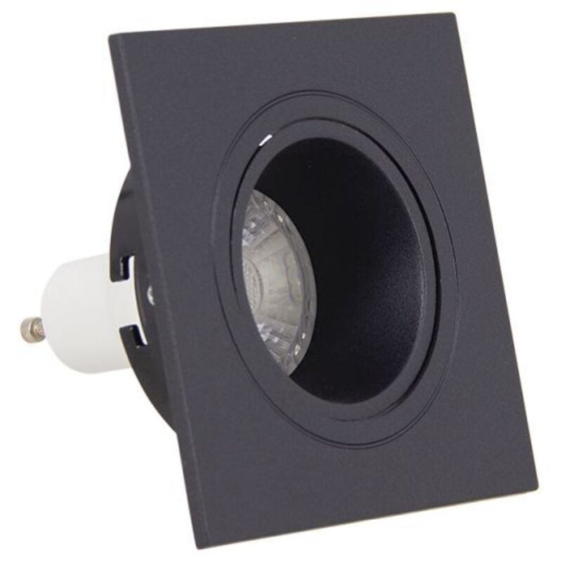 Set Mit 3 Carmdering 50w 2700k Verstellbare Quadratische Strahler, Schwarz, Ip20 - Set Mit 3 Carmdering 50w 2700k Verstellbare Quadratische Strahler, Schwarz, Ip20