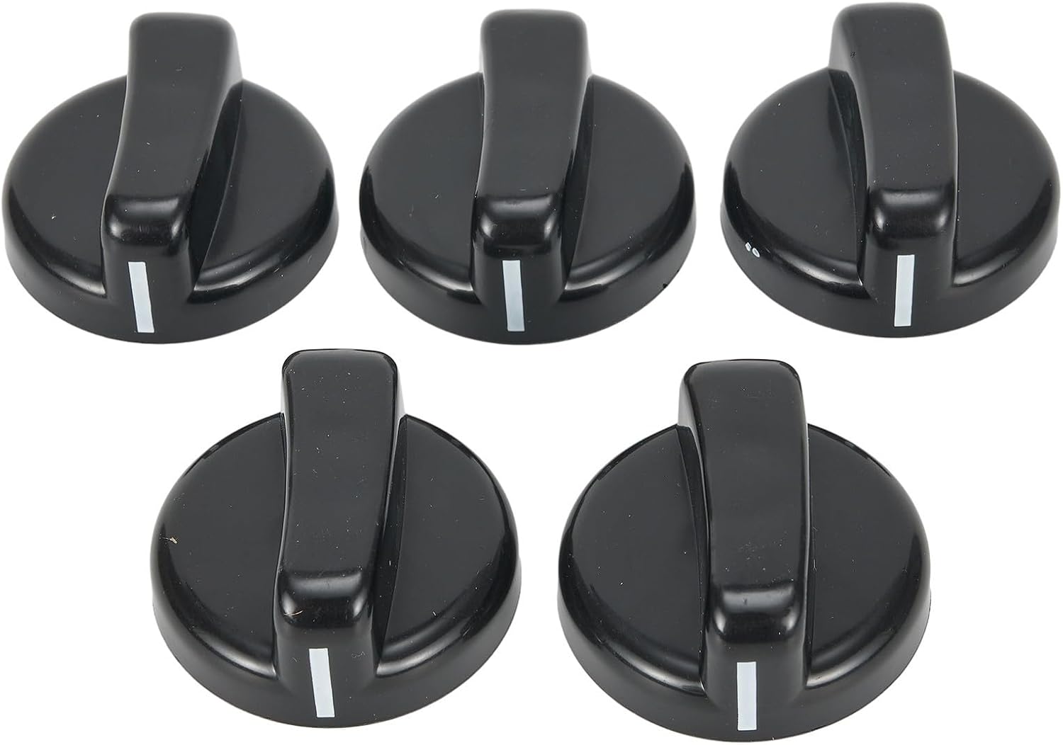 Herdknöpfe – 5er-pack – Schwarzer Kunststoff – Drehschalter – Für Gaskochfelder – Durchmesser 4,3 Cm