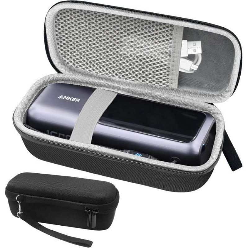 Hartschalen-reiseetui Für Externe Powerbank – Kal – Kompatibel Mit Anker 165w Powerbank – Für Formstabiles Eva – 20 X 6 X 8 Cm – Schwarz – 25000 Mah