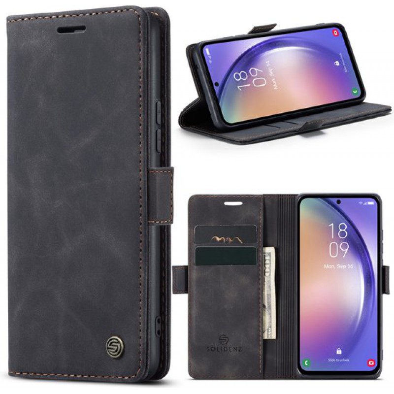 Hülle Für Samsung Galaxy A54 - Urban Book - Schwarz