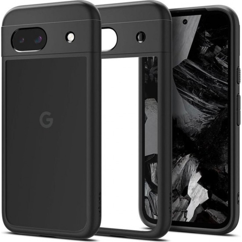 Extrem Widerstandsfähige Hybrid-schutzhülle Kompatibel Mit Google Pixel 8a – Rückseite Mit Luftpolsterung – Schwarz